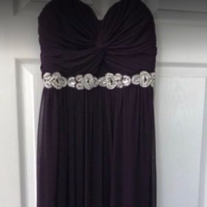Dark purple bridesmaids dress